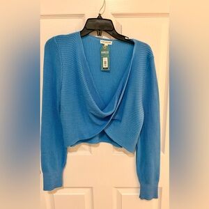EARTHBOUND Women's V-Neck Sweater in Sky Blue